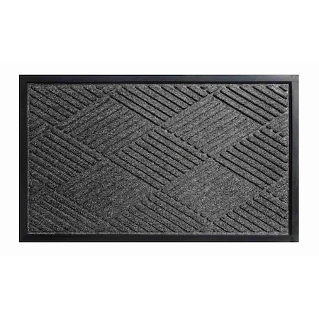 Rhino Mats Opus Entrance Mat, Polypropylene/Rubber, 3/8" Thick, Charcoal, 4 ft W x 6 ft L OPUS-4872CH